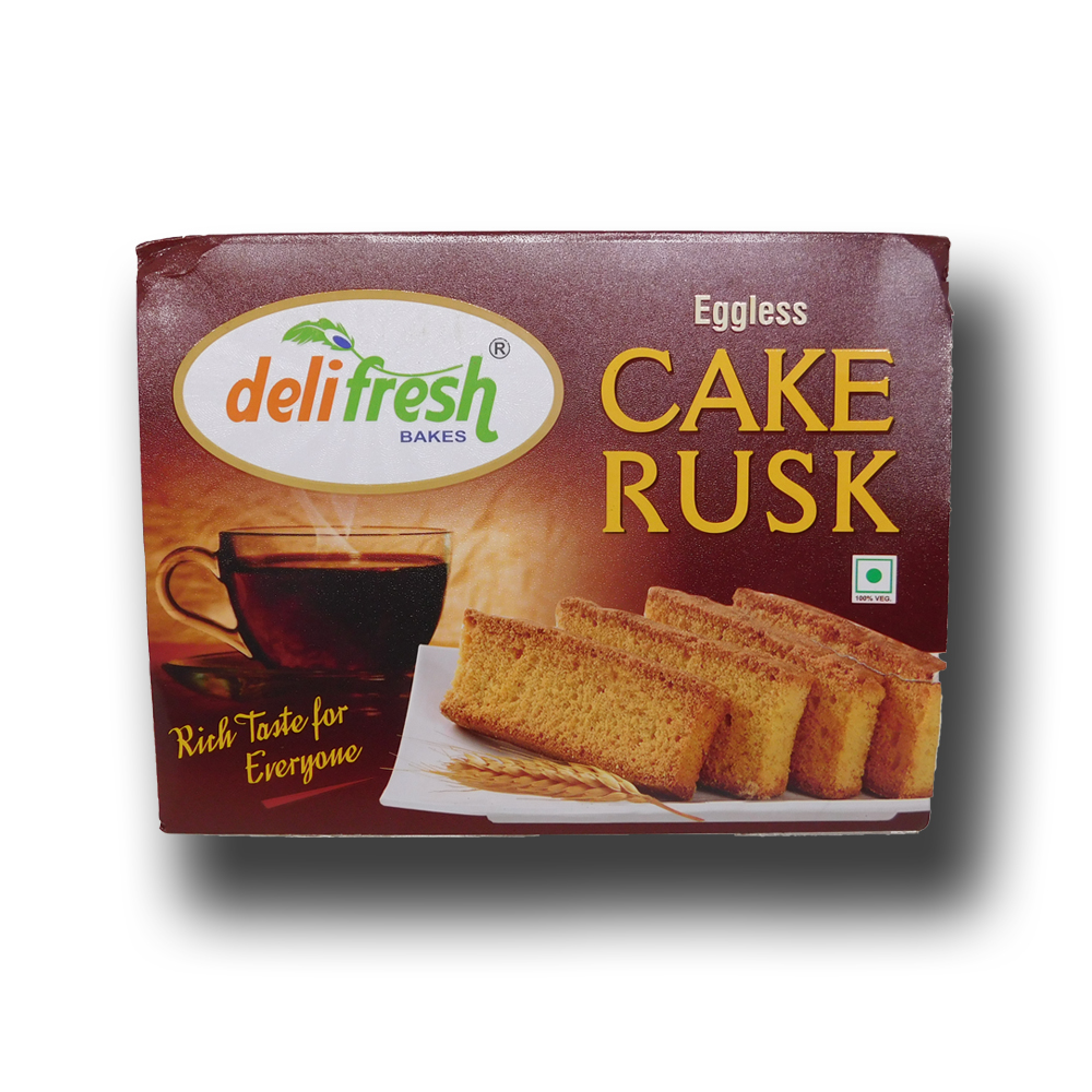 Cake Rusk - Eggless - CrispyJustBaked.com